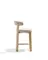 Полубарный стул Granite 65 см, бежевый шенилл, массив ясеня в натуральном цвете