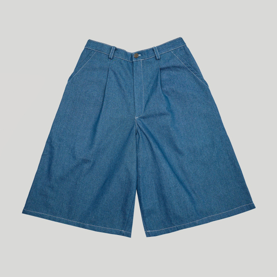 Baggy Bermuda Shorts Denim Blue