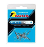 Карабин с вертлюгом для рыбалки SY-3701 №09 (упк. 8 шт.)