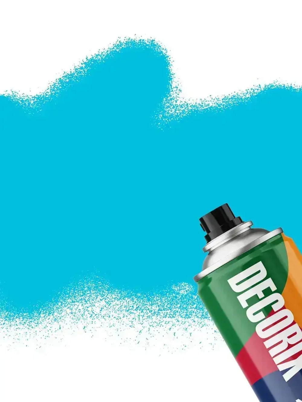 Краска голубая в баллончике глянцевая акриловая DECORIX - "Светло-голубая" эмаль аэрозольная для любых поверхностей 520 мл