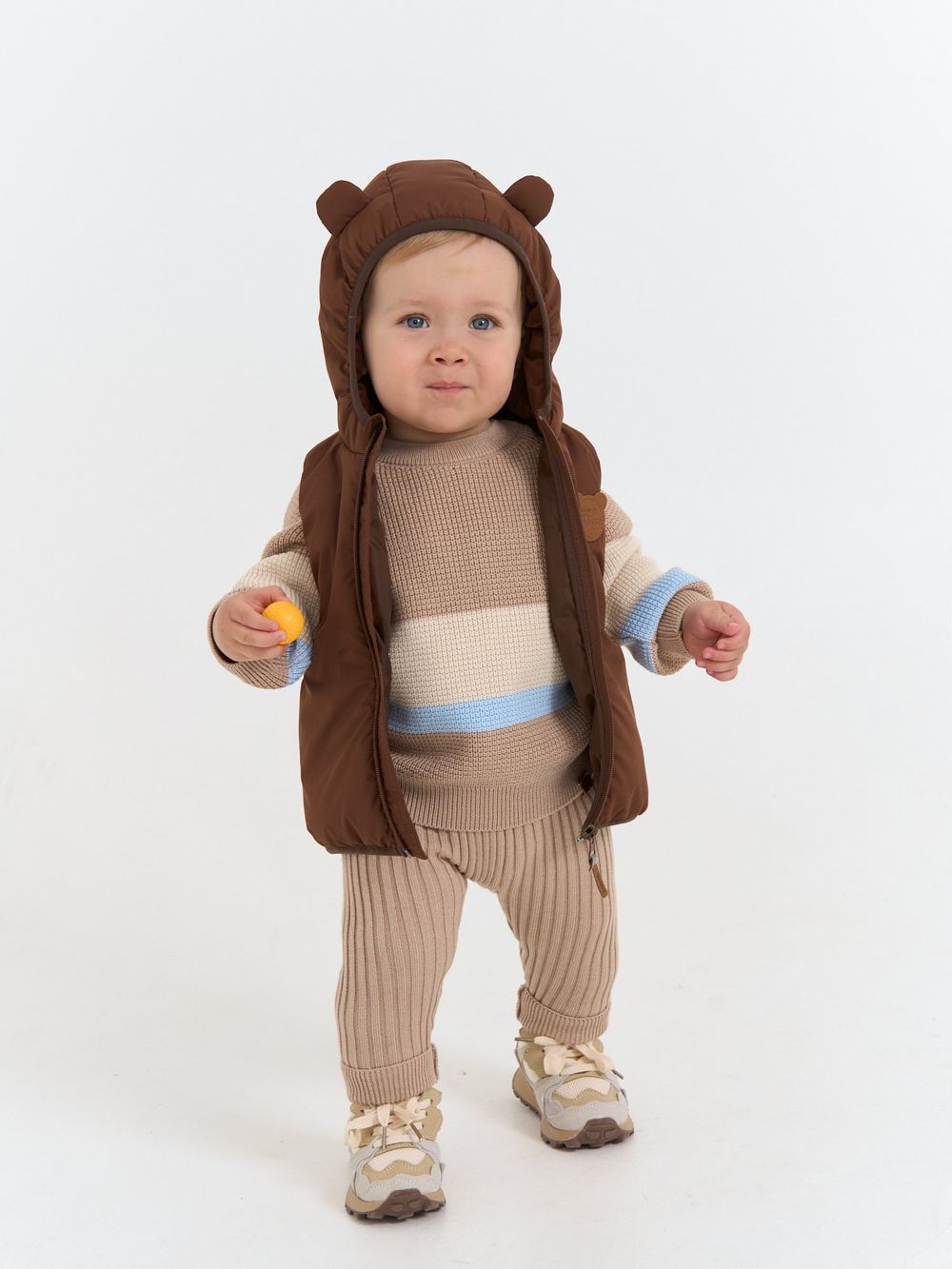 Жилет с капюшоном "Шоколад" 0+