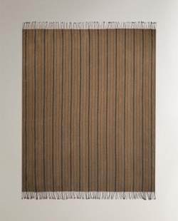 Zara Home плед из полиэстера, в полоску, 140x190 см