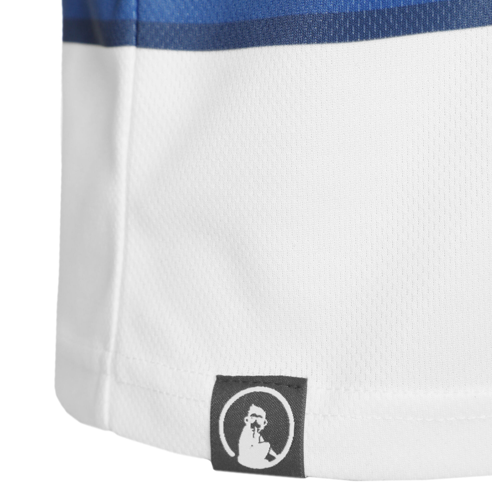 Мужское теннисное поло Quiet Please Ocean AOP Stripe Tournament Polo Men - White, Dark Blue