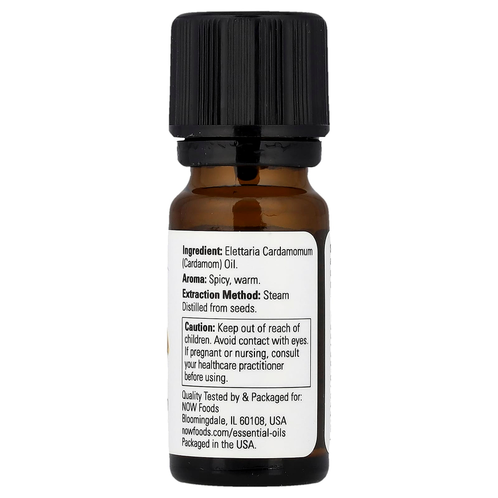 NOW Foods, Эфирные масла, 100% чистый кардамон, 10 мл (1/3 жидк. унц.)