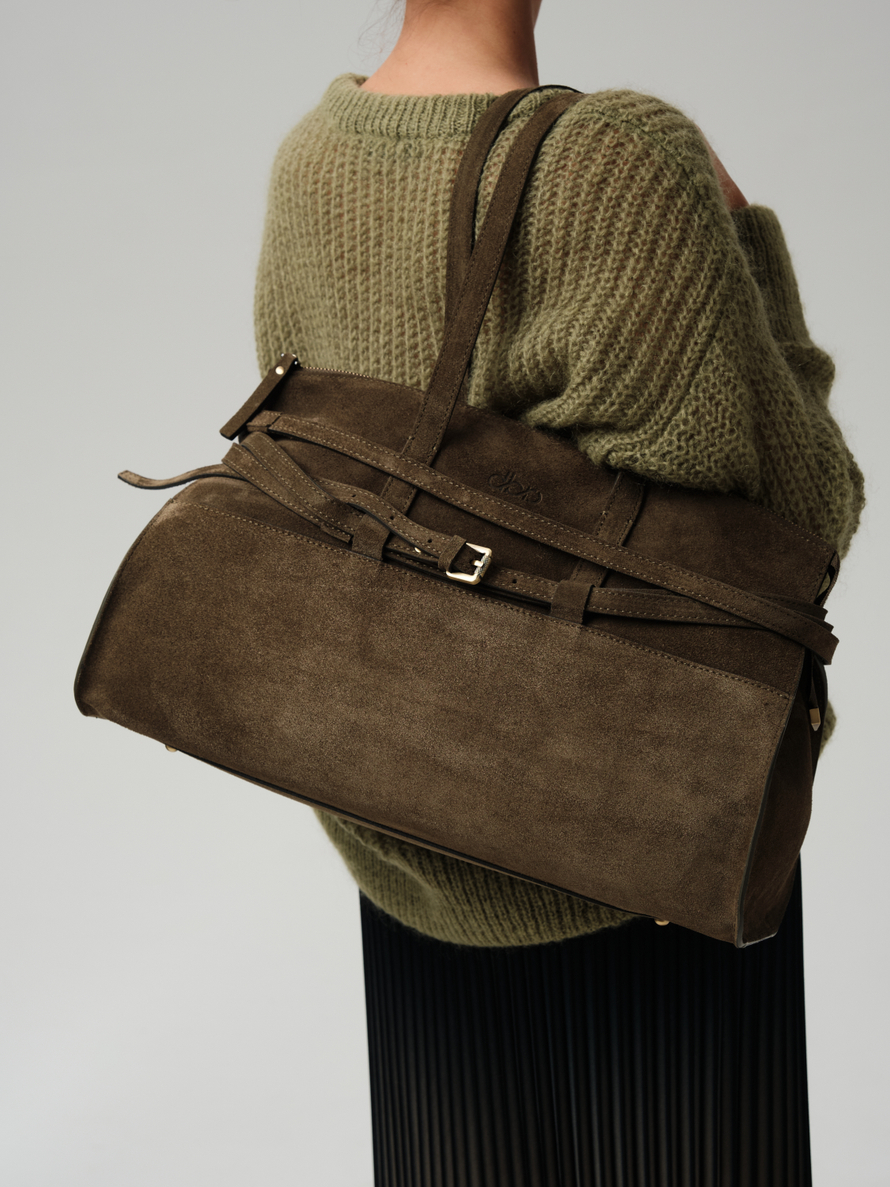 Замшевая сумка Rumi DBR 31152 тундра