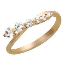 Кольцо из золота с фианитами