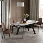 Стол раскладной Stone (140+40+40), керамика глянцевая Pandora