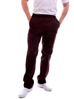 Брюки медицинские мужские Доктор стиль Комфорт с поясом на резинке, василек, 46