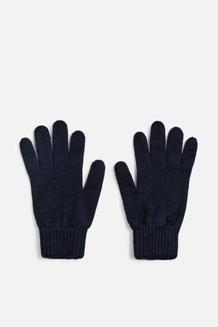 ZARA ШЕРСТЯНЫЕ ПЕРЧАТКИ, МОРСКОЙ СИНИЙ