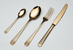 Набор столовых приборов на 6 персон 24 предмета Belo Inox Duo золотой