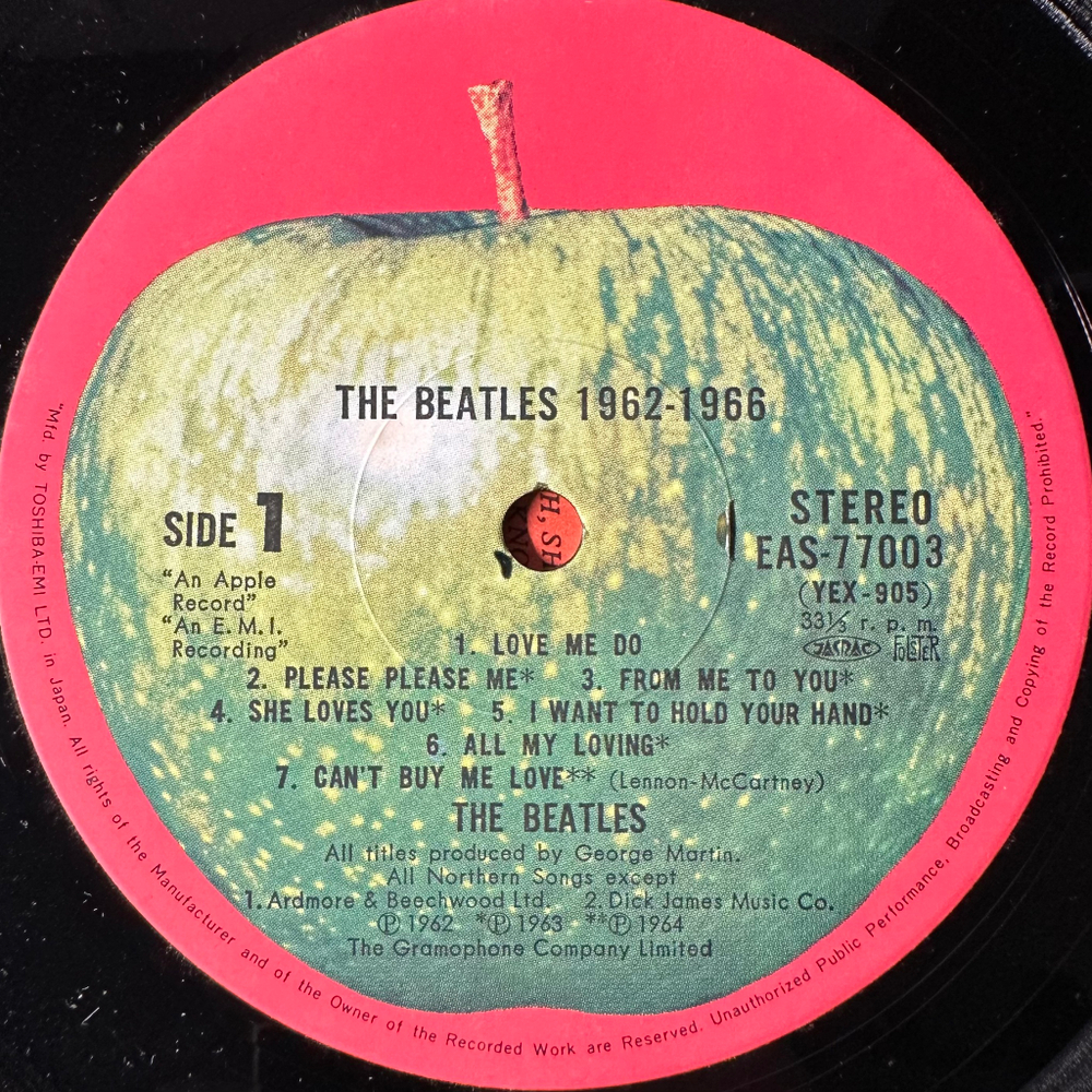 The Beatles ‎– 1962-1966 2LP (Япония 1976г.)