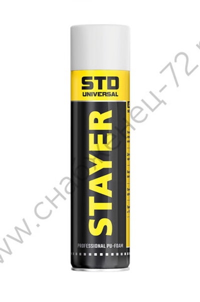 STAYER STD 500мл адаптерная выход до 10л, Монтажная пена, PROFESSIONAL (41130)