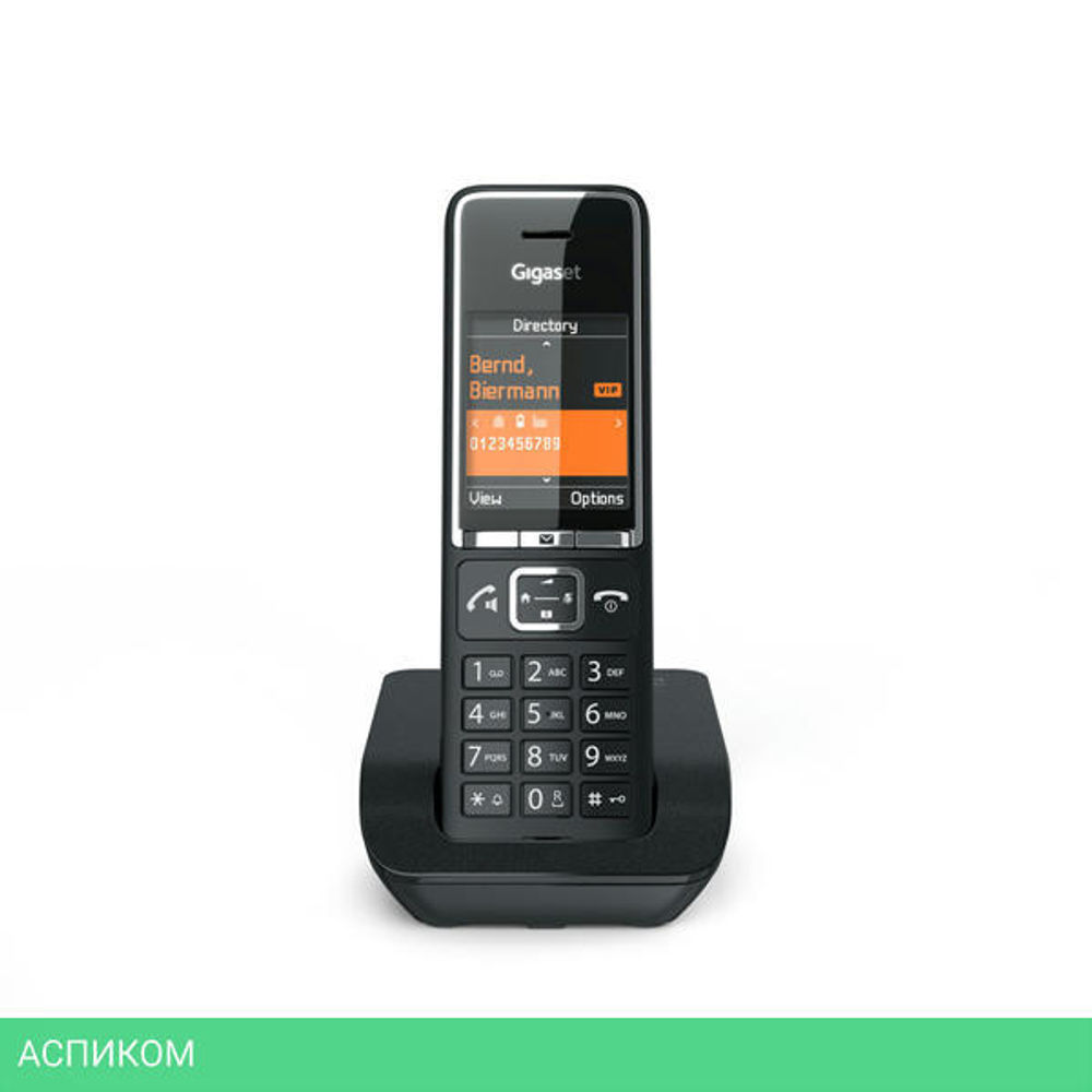 Радиотелефон DECT Gigaset Comfort 550 RUS черный (S30852-H3001-R604)
