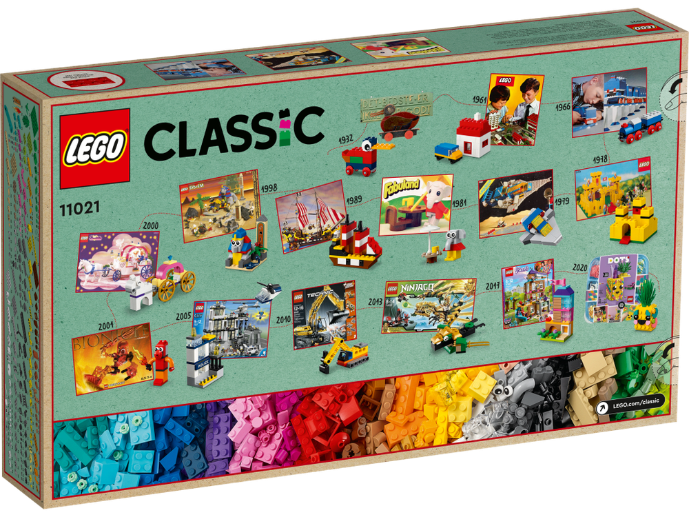 Конструктор LEGO Classic 11021 90 лет LEGO — набор кубиков Лего Классик для творчества и сборки