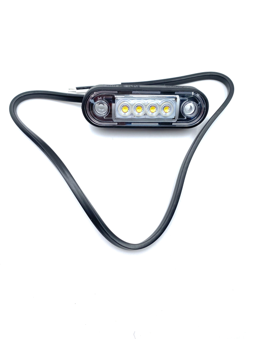 Фонарь габаритный светодиодный Fristom FT-073 B LED белый, с проводом 0.15 м и креплением на трубу