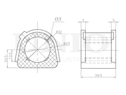 Втулка переднего стабилизатора UNIO RMP-10084