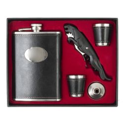 GAEM Набор из 5-ти предм: фляжка, 2 стопки, штопор, воронка, 230 мл, L21,5 W17,5 H4,5 см