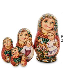 Народные промыслы МР-16/28-B Матрешка 5м «Мария с мальчиком»