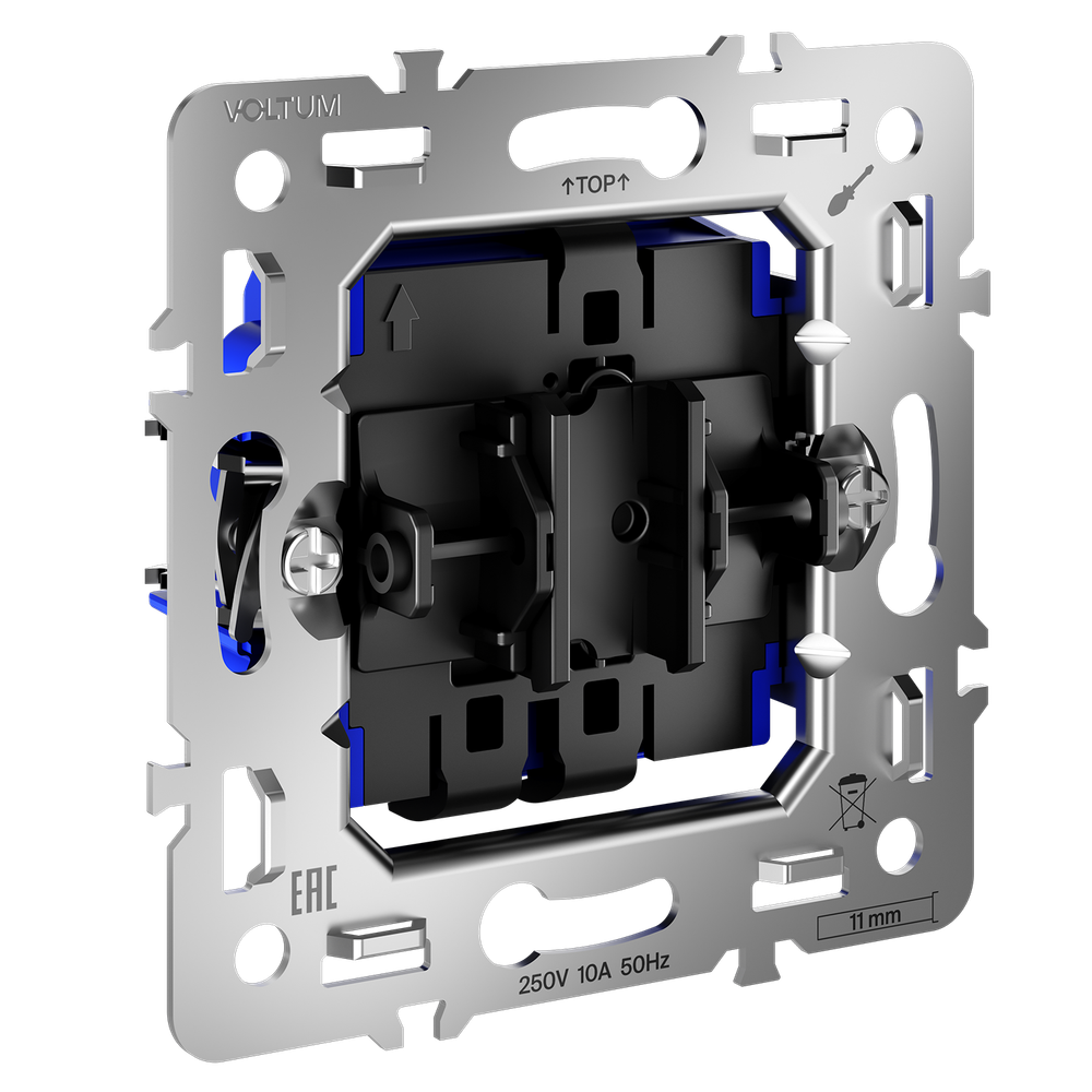 Механизм проходного переключателя одноклавишного 10А, S70