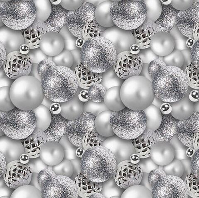 Бумага упаковочная 50х70 см «Волшебные шары», серебро (1 лист)