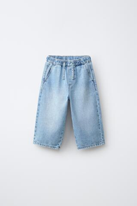 ZARA ДЖИНСЫ WAIST LOOSE, ГОЛУБОЙ