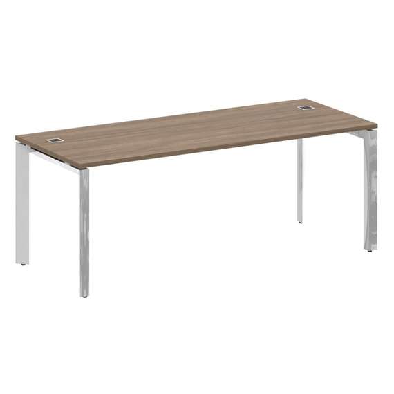 Onix Direct Lux Стол руководителя П-обр. м/к M-O.MP-SRR-6.8 Дуб Аризона/Нержавеющая Сталь/Хром 1980*