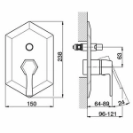 Смеситель для душа Cisal Cherie CE00210024