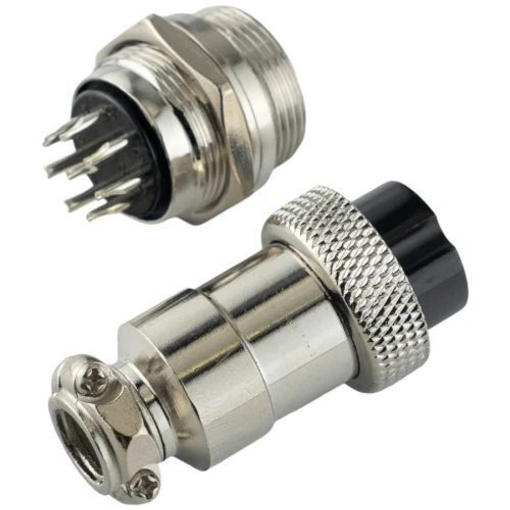 Авиационный разъем GX20 8Pin (штекер+гнездо)