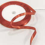 Лента Атласная 0,6см х 28м Сатин (Коричневый, Красный)