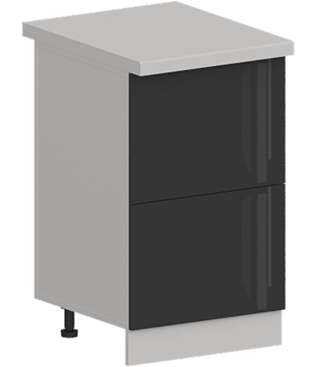 Кухня Модуль ШН2Я 500 Ликата / Графит Глянец