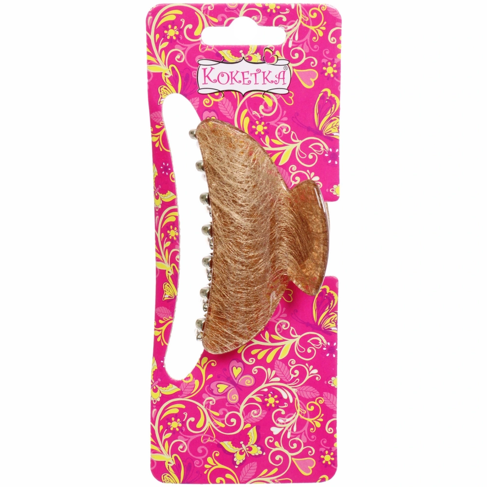 Заколка-краб для волос « ЭЙФОРИЯ», мали, микс 6 цветов, 7см (блистер Кокетка)