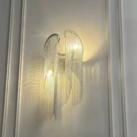 Wall design lamp Stream by Terzani (Silver)