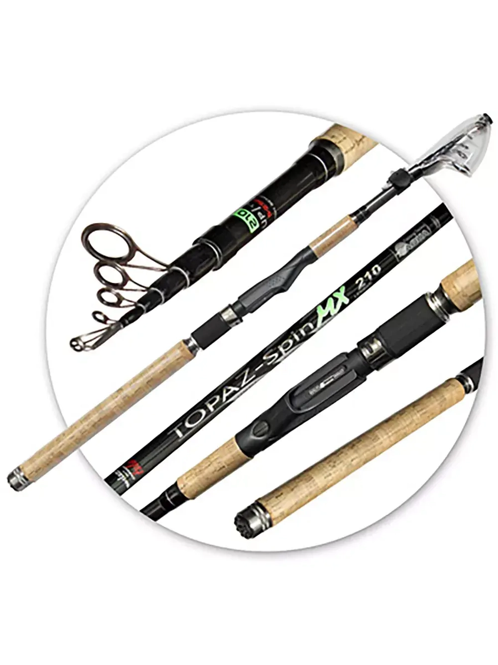 Удилище телескопическое TOPAZ, 2.40m, 05-25g