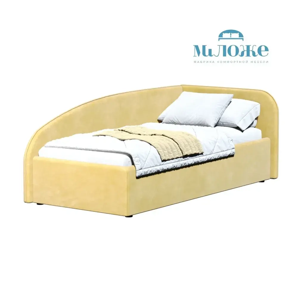 Кровать Элис 90х200 Желтый Правый Угол