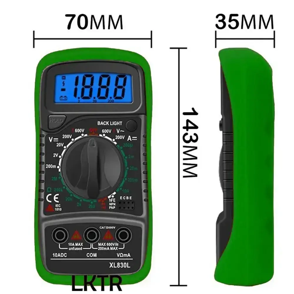 Мультиметр XL830L цифровой тестер измерительный электрический с прозвонкой вольтметр портативный токоизмерительный