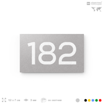 Номер на дверь 182, табличка на дверь для офиса, квартиры, кабинета, аудитории, склада, голубой 120х70 мм, Айдентика Технолоджи