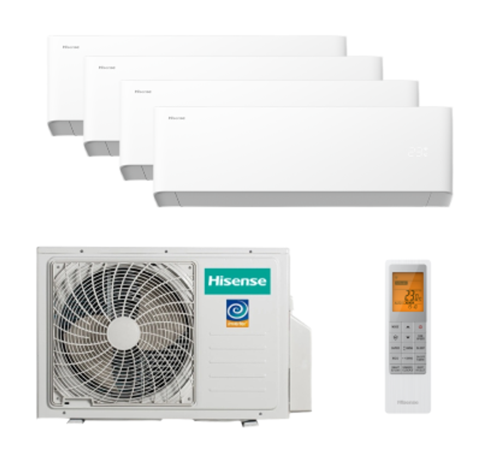 Мульти сплит-система Hisense на 4 комнаты (20+20+20+35 кв.м.) VIBE PRO, белый