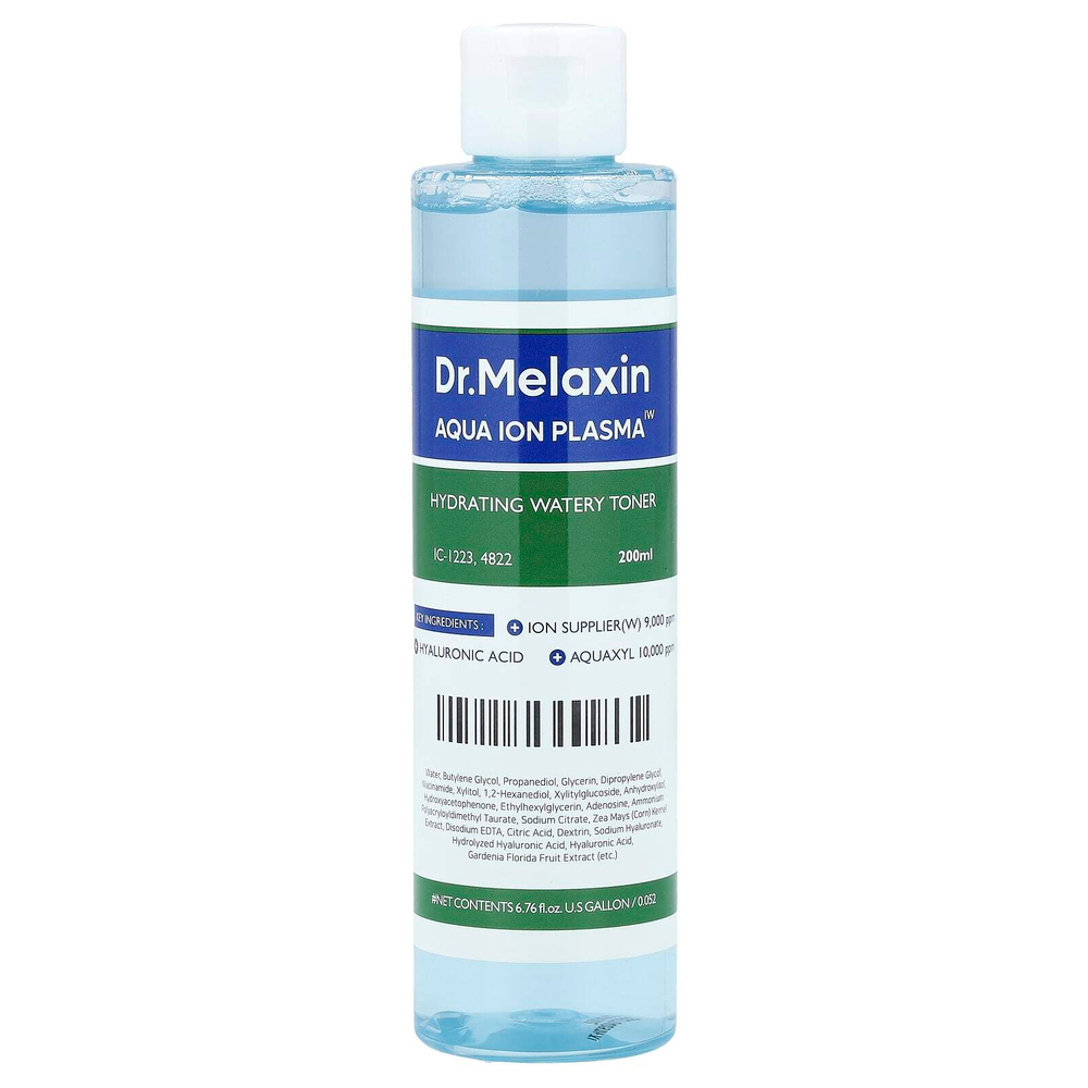 Dr.Melaxin, Aqua Ion Plasma, увлажняющий водянистый тоник, 200 мл (6,76 жидк. Унции)