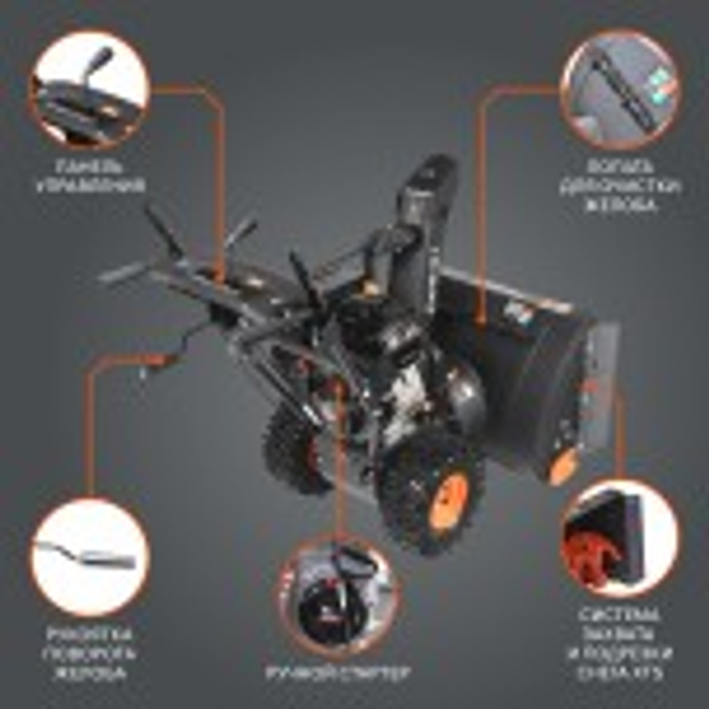 Снегоуборщик бензиновый 6 скоростей вперед/2 назад PATRIOT PS 911  426108488