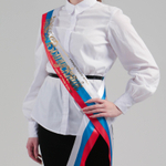 Лента Выпускник РФ триколор, атлас