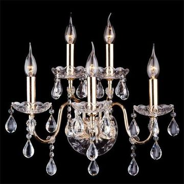 3600/5 / настенный светильник /   золото/прозрачный хрусталь Strotskis