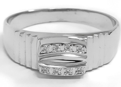 Ювелирное кольцо мужское из серебра