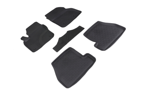 Резиновые коврики с высоким бортом для Ford Focus III (рест.) 2015-2019 Seintex.87143