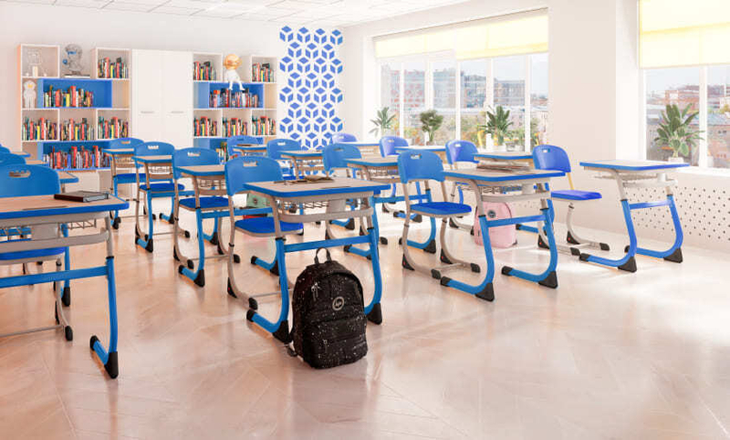 Стол Smarty 1-местный ученический регулируемый (антивандальная кромка)