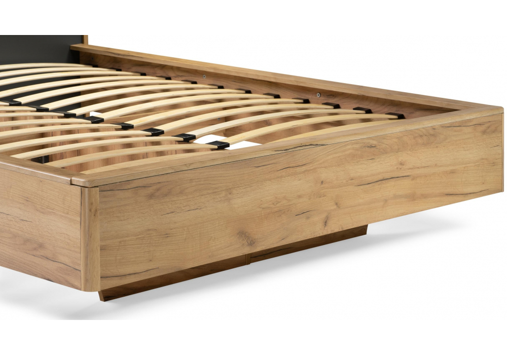 Кровать Woodville Клауд 140х200 парящая дуб крафт золотой, антрацит