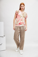 Брюки MARC AUREL 91694 хаки лен