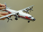 Модель самолета Ан-10А (М1:100, Аэрофлот СССР-11185) с шасси