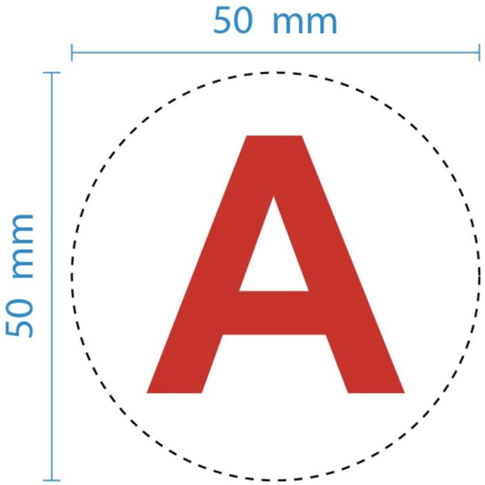 Самоклеящаяся этикетка ЭРА INFO-LLP-129 50х50мм А для маркировки аварийных светильников