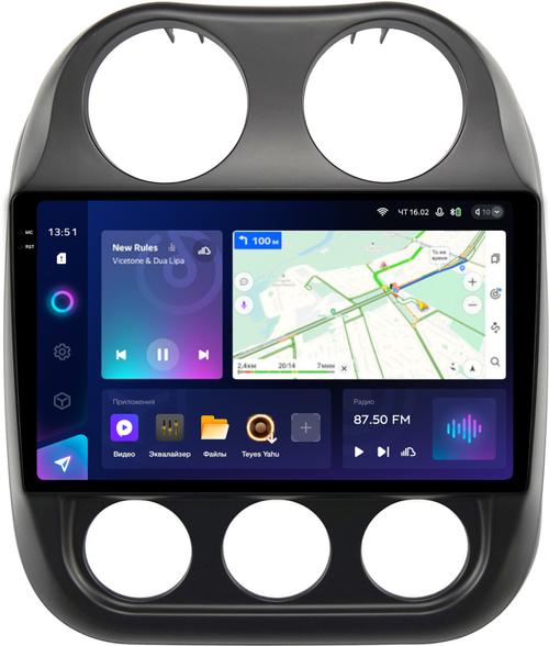 Магнитола для Jeep Compass 2011-2015 - Teyes CC3-2K QLed Android 10, Быстрая, SIM-слот, CarPlay