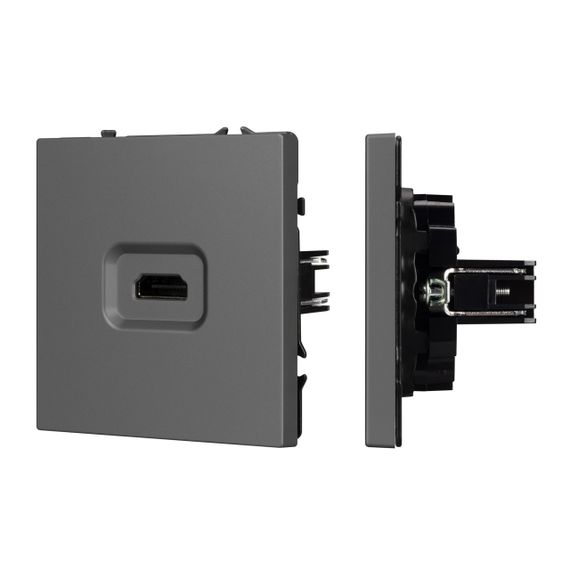 Механизм HDMI розетки SCT-NOBE-MHD1-SFPL-GR Arlight 061844